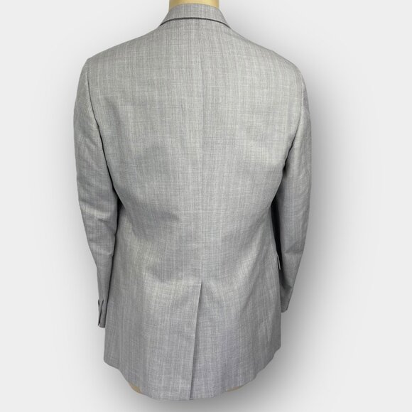 Sid Landen Merit Benchmark Men's 2-Piece Suit Gray 42R Flat Front Pants 38x31 - Picture 3 of 16
